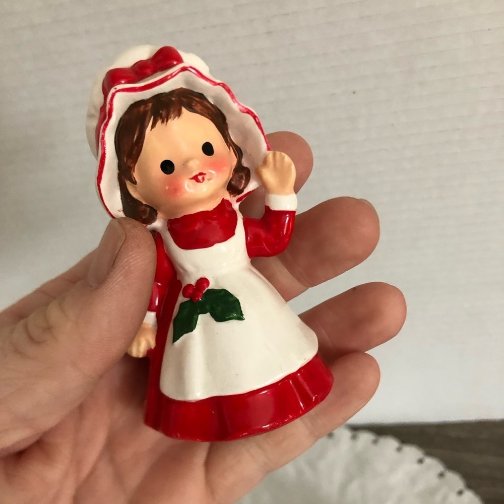 Vtg Inarco Japan Girl and Boy Christmas Figures - Picture 10 of 10